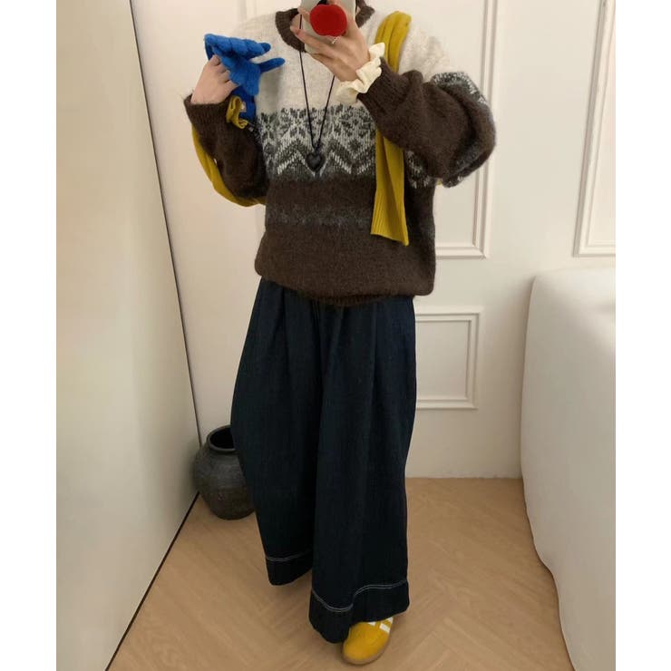 ウール混レトロセーター【AW】 | aimoha  | 詳細画像1 