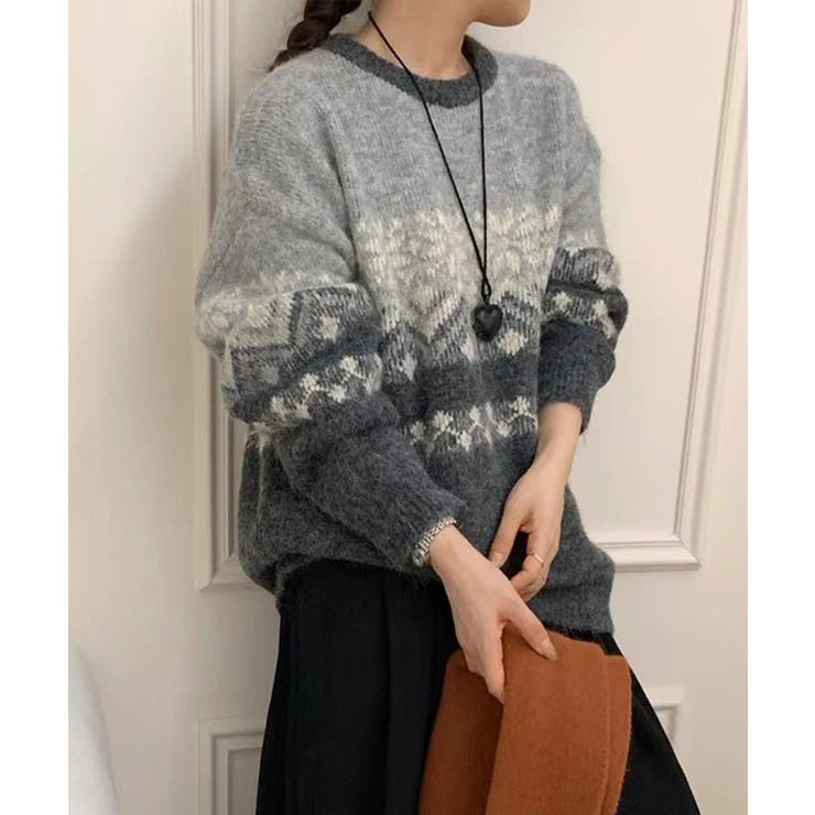 ウール混レトロセーター【AW】 | aimoha  | 詳細画像3 