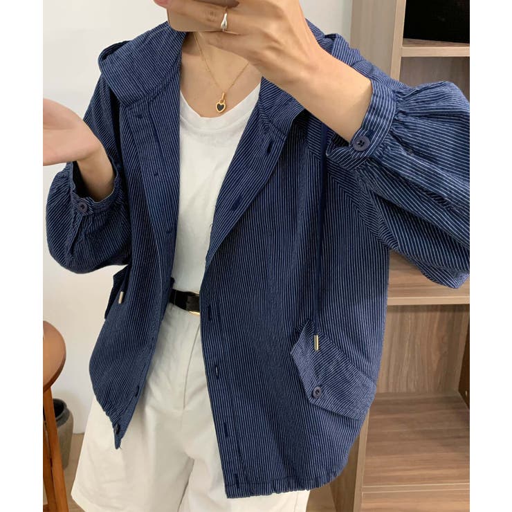 フーデッドカジュアルジャケット | aimoha  | 詳細画像8 