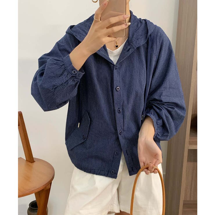 フーデッドカジュアルジャケット | aimoha  | 詳細画像9 