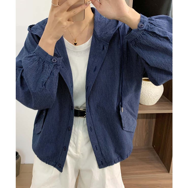 フーデッドカジュアルジャケット | aimoha  | 詳細画像11 