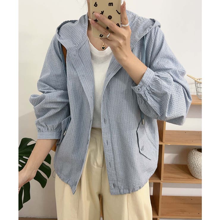 フーデッドカジュアルジャケット | aimoha  | 詳細画像14 