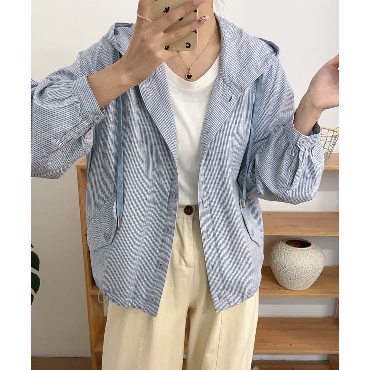 フーデッドカジュアルジャケット | aimoha  | 詳細画像15 