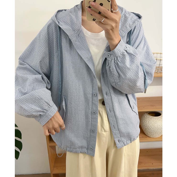 フーデッドカジュアルジャケット | aimoha  | 詳細画像16 