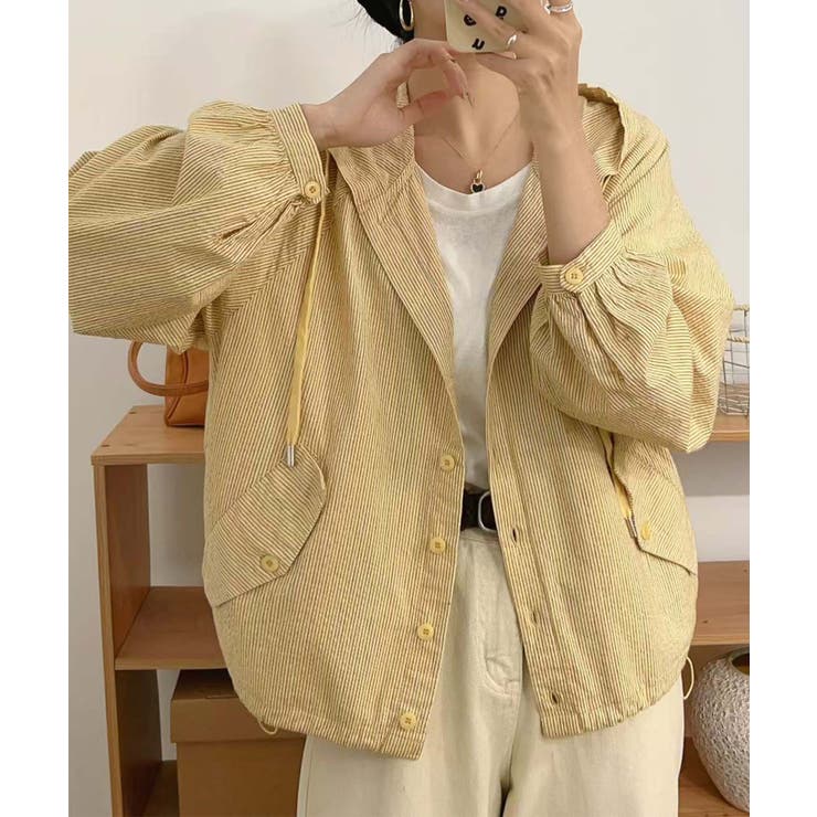 フーデッドカジュアルジャケット | aimoha  | 詳細画像2 