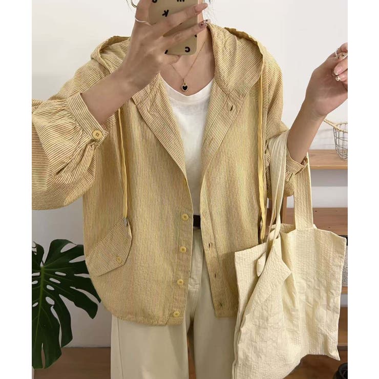 フーデッドカジュアルジャケット | aimoha  | 詳細画像7 