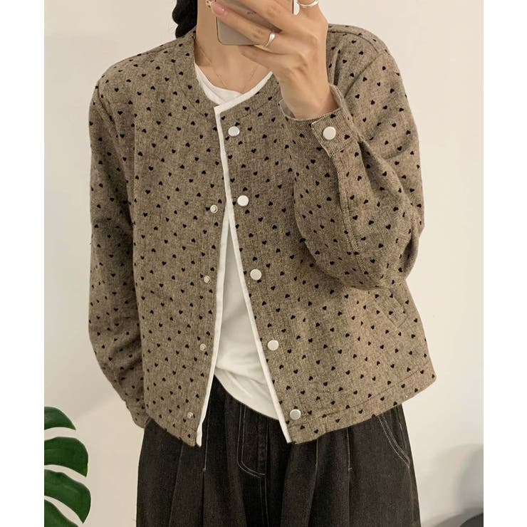 ドットパターンコットンジャケット | aimoha  | 詳細画像10 