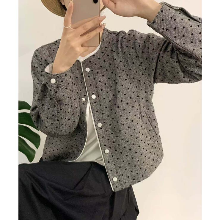 ドットパターンコットンジャケット | aimoha  | 詳細画像15 