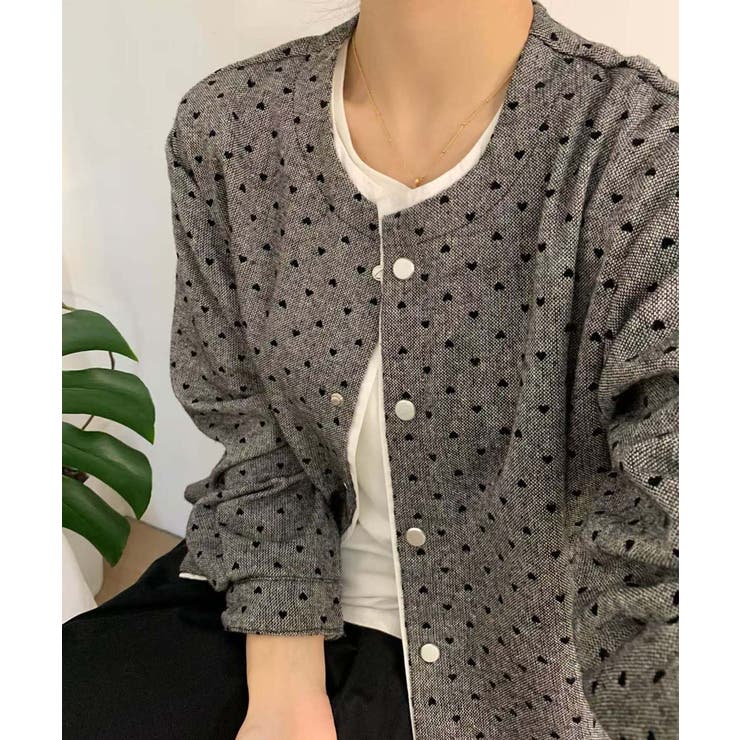 ドットパターンコットンジャケット | aimoha  | 詳細画像1 