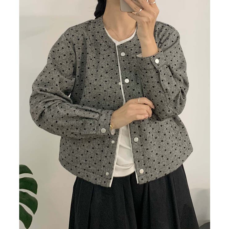 ドットパターンコットンジャケット | aimoha  | 詳細画像16 