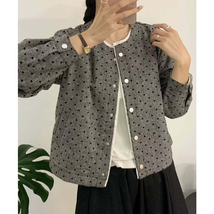 ドットパターンコットンジャケット | aimoha  | 詳細画像17 