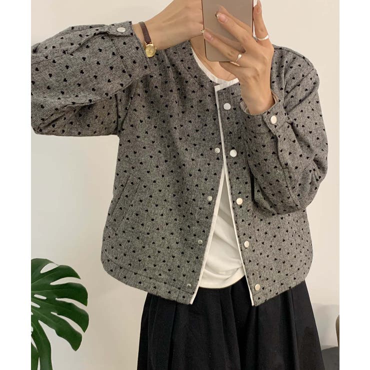 ドットパターンコットンジャケット | aimoha  | 詳細画像21 