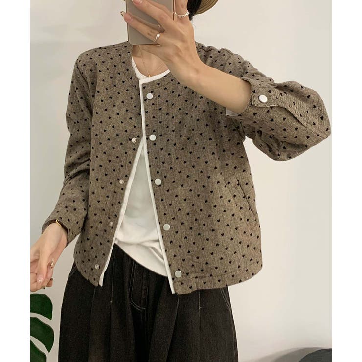 ドットパターンコットンジャケット | aimoha  | 詳細画像4 