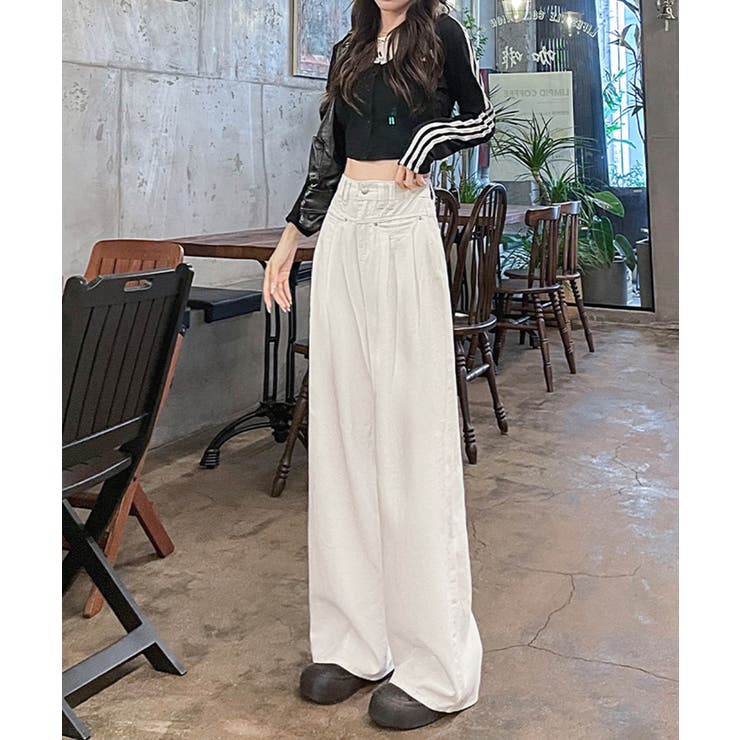 ハイウエストワイドデニムパンツ | aimoha  | 詳細画像18 