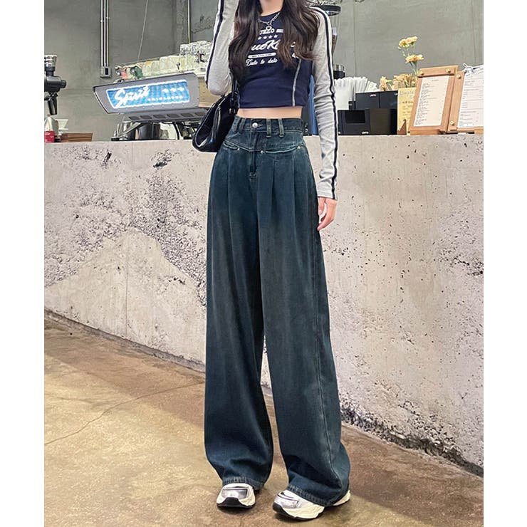 ハイウエストワイドデニムパンツ | aimoha  | 詳細画像19 