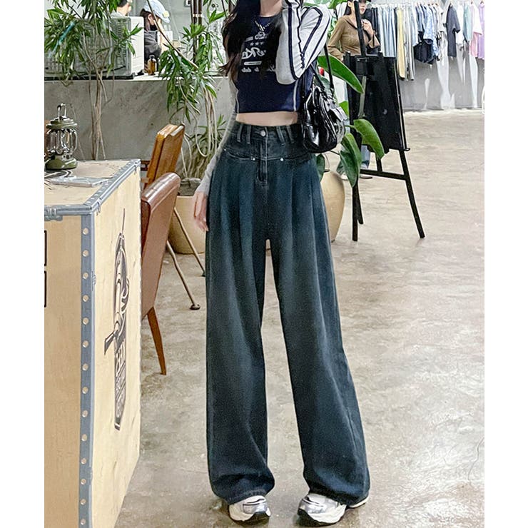 ハイウエストワイドデニムパンツ | aimoha  | 詳細画像20 