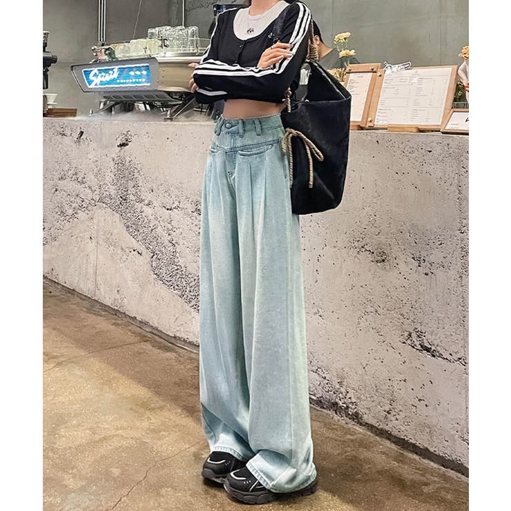 ハイウエストワイドデニムパンツ | aimoha  | 詳細画像24 