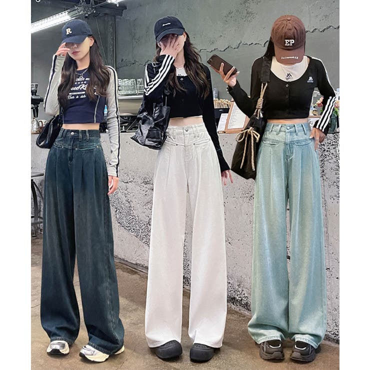 ハイウエストワイドデニムパンツ | aimoha  | 詳細画像32 