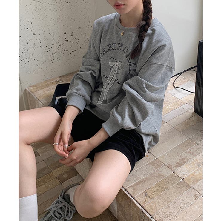 文字刺繍スウェット | aimoha  | 詳細画像13 