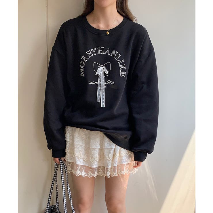 文字刺繍スウェット | aimoha  | 詳細画像3 