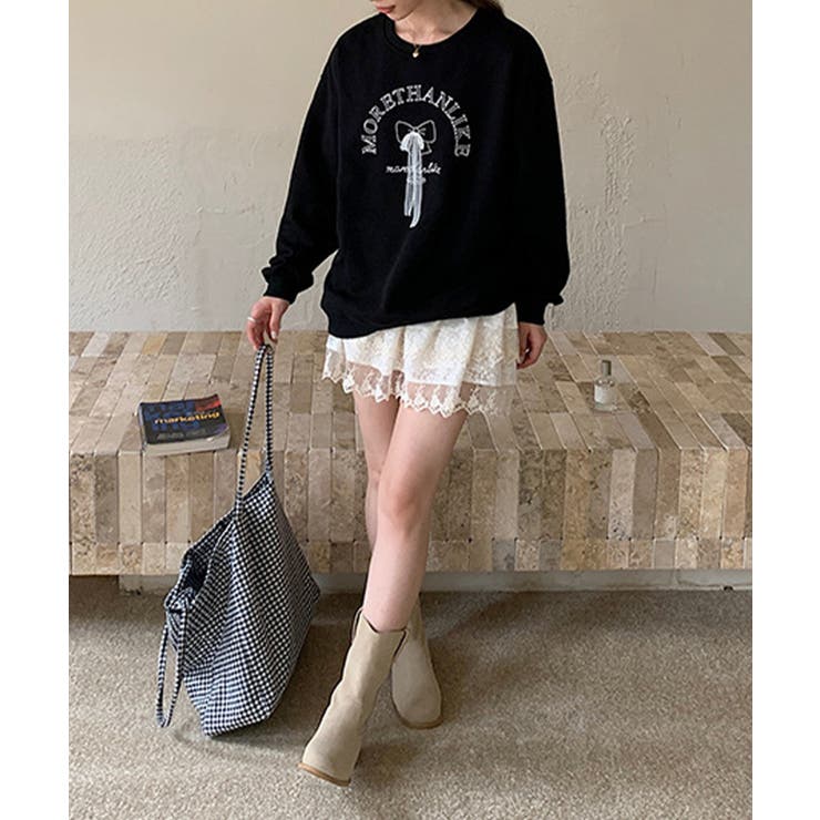 文字刺繍スウェット | aimoha  | 詳細画像7 