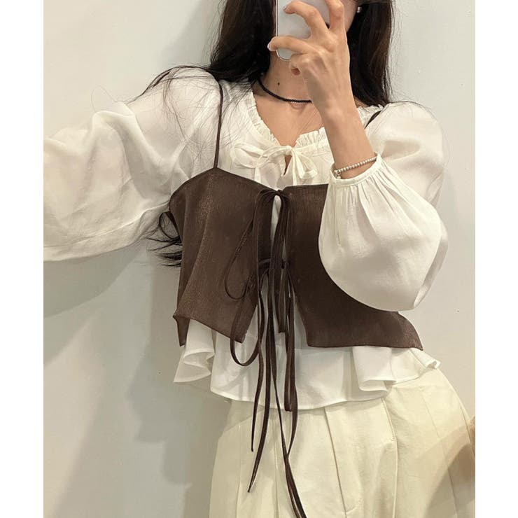 軽やかな着心地ミニマルデザインキャミソール | aimoha  | 詳細画像11 