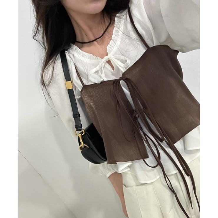 ブラウン | 軽やかな着心地ミニマルデザインキャミソール | aimoha 