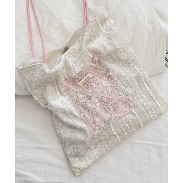 レース刺繍ポケットトートバッグ | aimoha  | 詳細画像27 