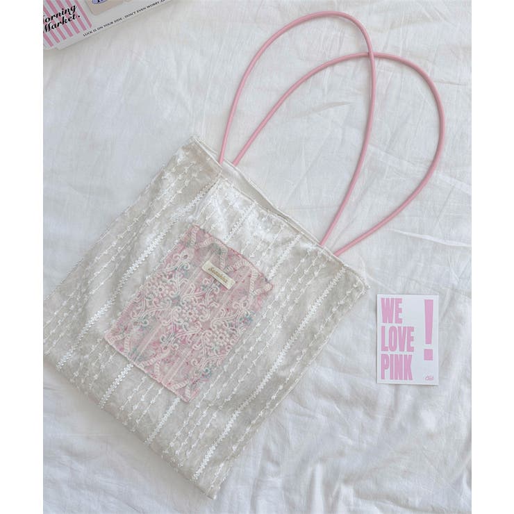 レース刺繍ポケットトートバッグ | aimoha  | 詳細画像32 