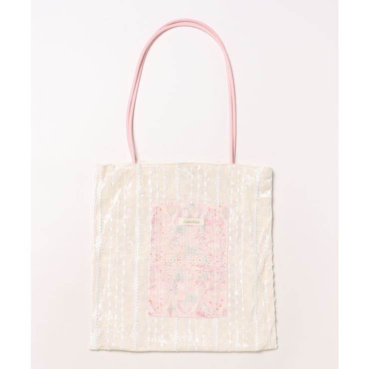 レース刺繍ポケットトートバッグ[品番：XT000011802]｜aimoha