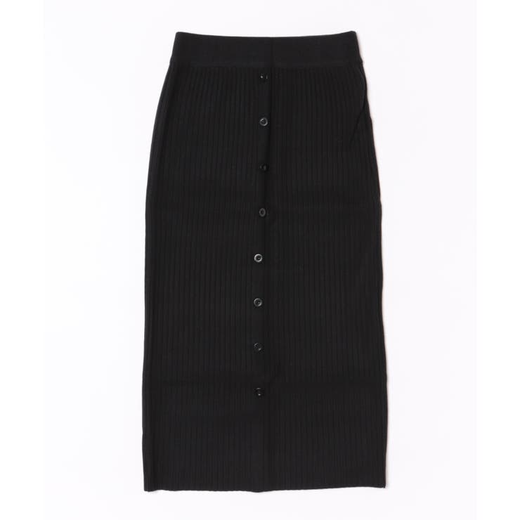 エレガントリブボタンスカート ニットロングスカート【AW】 | aimoha  | 詳細画像7 