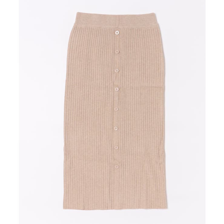 エレガントリブボタンスカート ニットロングスカート【AW】 | aimoha  | 詳細画像8 