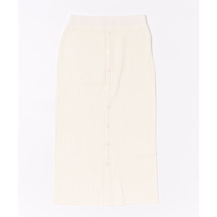 エレガントリブボタンスカート ニットロングスカート【AW】 | aimoha  | 詳細画像6 