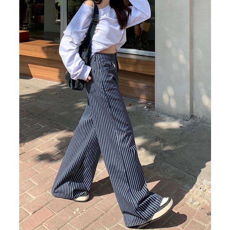 【新品】Mサイズ ウォバッシュストライプ デニムパンツ ストライプデニム ストライプ デニム M パンツ ウォバッシュ ヒッコリー 大人気 再