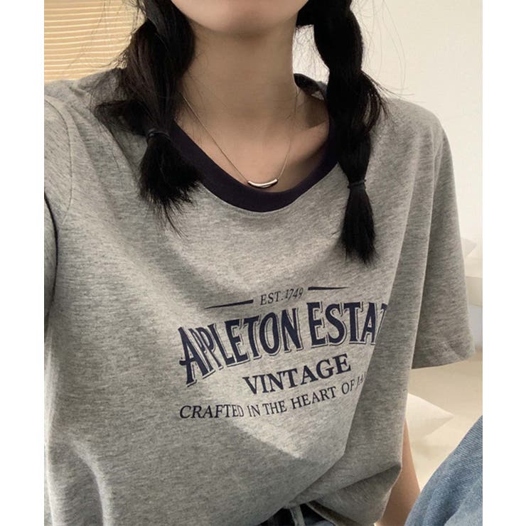 ヴィンテージ風リンガーTシャツ【SS】[品番：XT000012411]｜aimoha