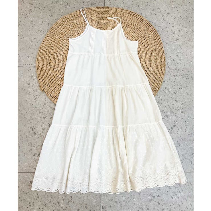 レースティアードコットンキャミワンピース | aimoha  | 詳細画像4 