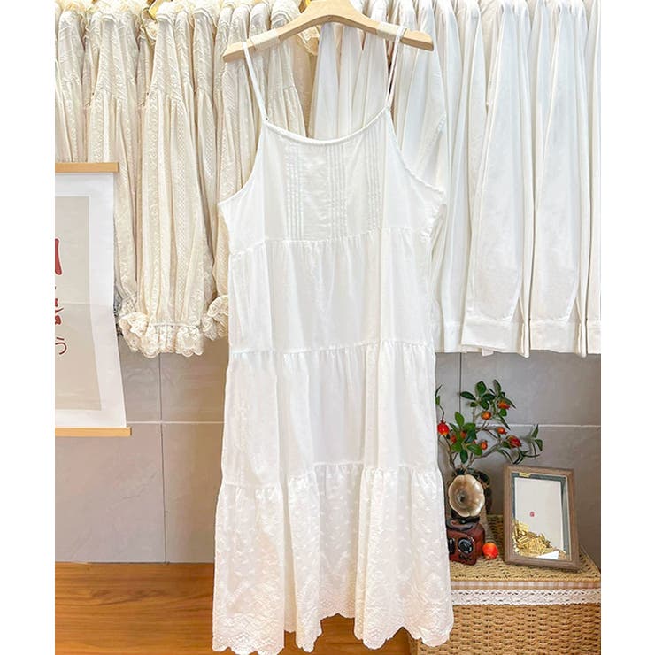 レースティアードコットンキャミワンピース | aimoha  | 詳細画像9 