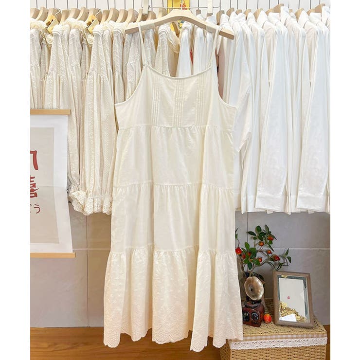 レースティアードコットンキャミワンピース | aimoha  | 詳細画像11 