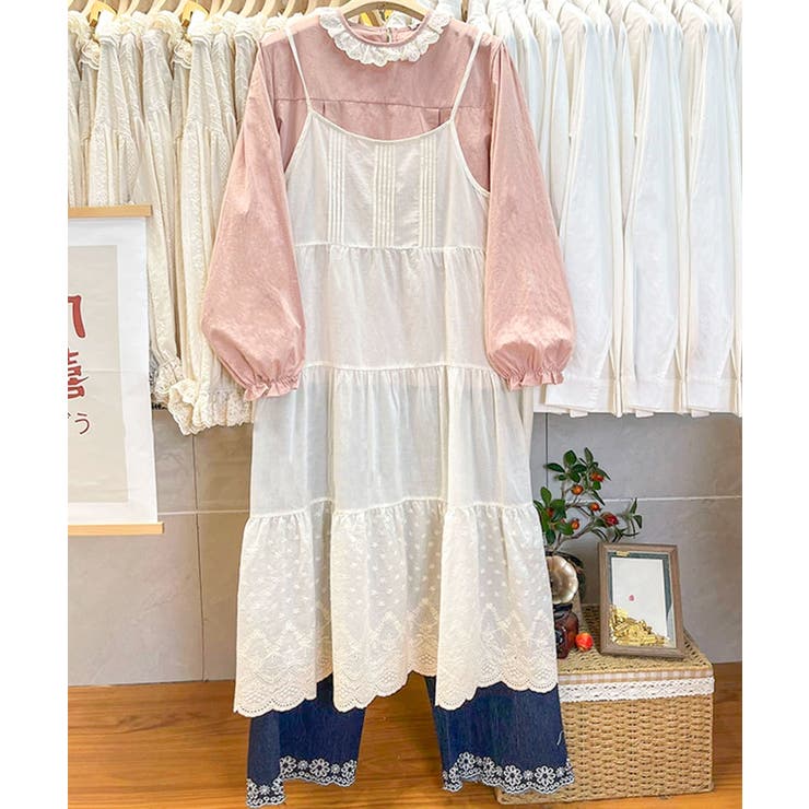 レースティアードコットンキャミワンピース | aimoha  | 詳細画像13 