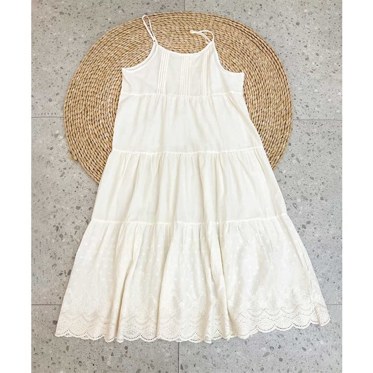 レースティアードコットンキャミワンピース | aimoha  | 詳細画像2 