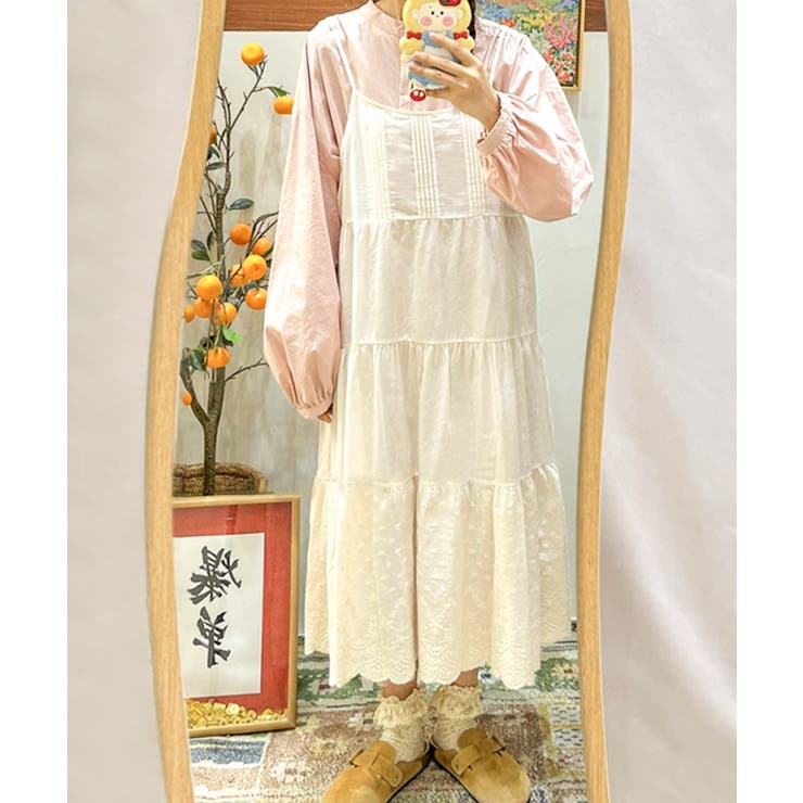 レースティアードコットンキャミワンピース | aimoha  | 詳細画像5 