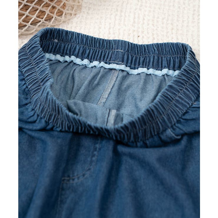 レース付きデニムワイドパンツ | aimoha  | 詳細画像4 