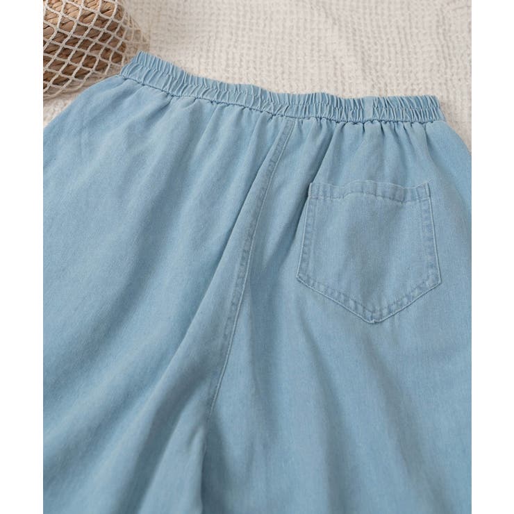 レース付きデニムワイドパンツ | aimoha  | 詳細画像5 