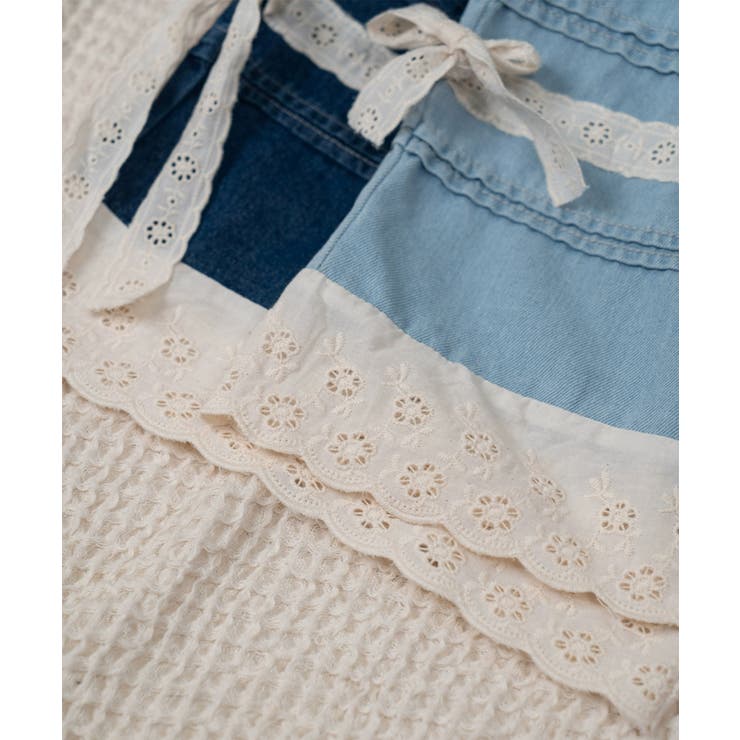 レース付きデニムワイドパンツ | aimoha  | 詳細画像7 