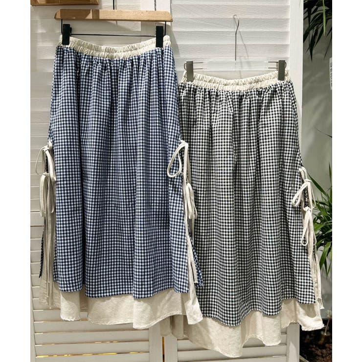 ギンガムチェックロングスカート | aimoha  | 詳細画像16 