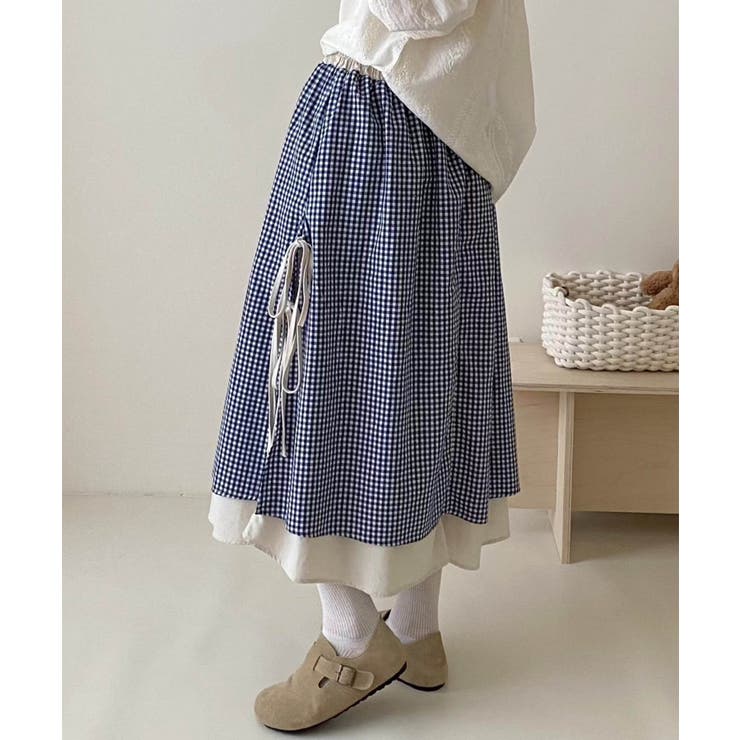 ギンガムチェックロングスカート | aimoha  | 詳細画像11 