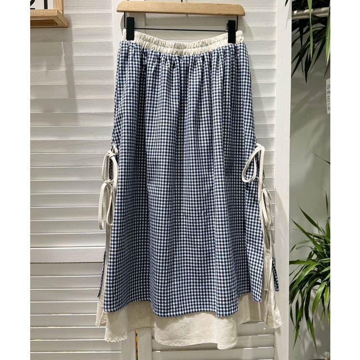 ギンガムチェックロングスカート | aimoha  | 詳細画像1 