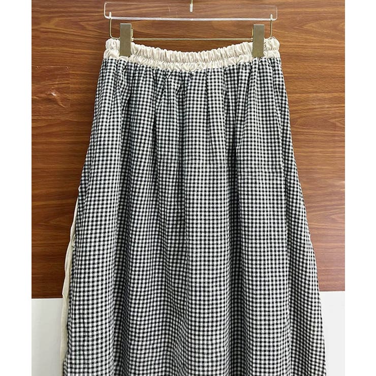 ギンガムチェックロングスカート | aimoha  | 詳細画像4 