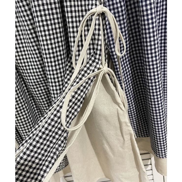 ギンガムチェックロングスカート | aimoha  | 詳細画像8 