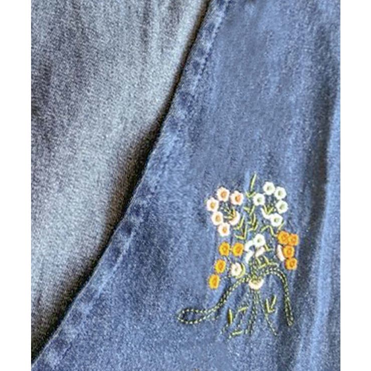 刺繍デニムベスト | aimoha  | 詳細画像2 